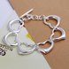 Wholesale Romantic Silver Heart Bracelet TGSPB062