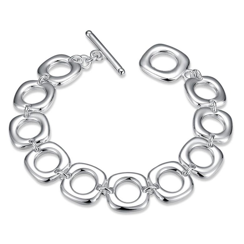 Wholesale Romantic Silver Geometric Bracelet TGSPB064