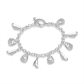 Wholesale Trendy Silver Lock Bracelet TGSPB066