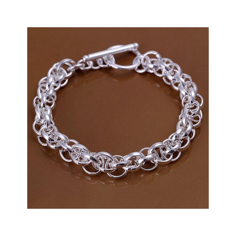 Wholesale Classic Silver Round Bracelet TGSPB073