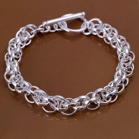 Wholesale Classic Silver Round Bracelet TGSPB073