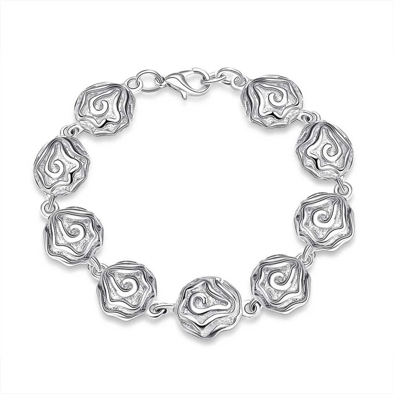 Wholesale Romantic Silver Plant Bracelet TGSPB087