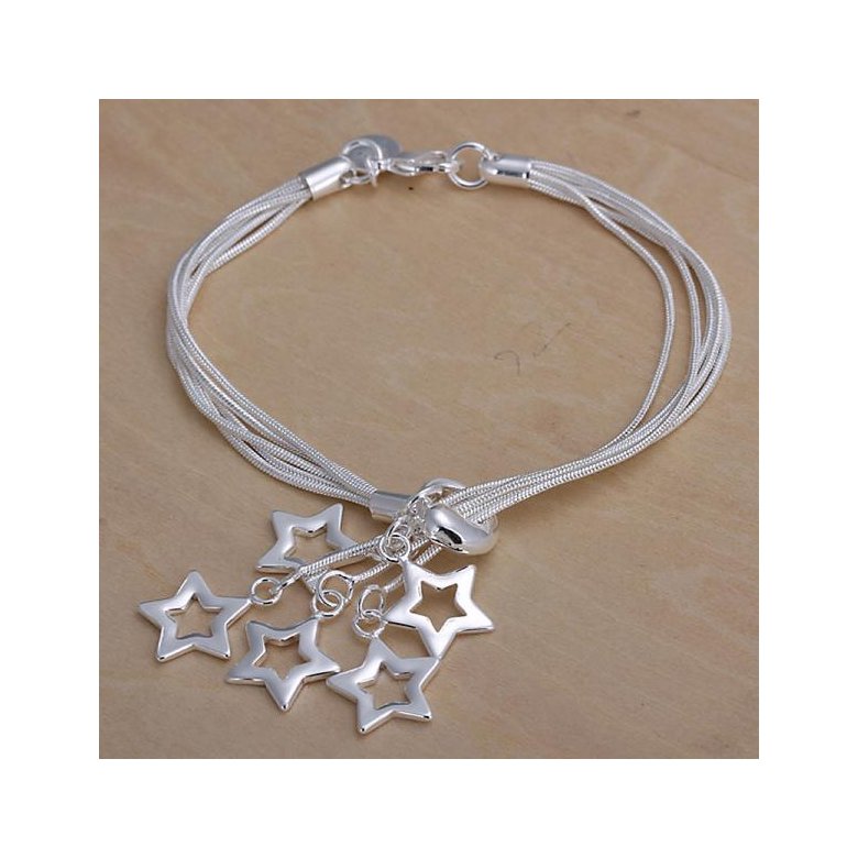 Wholesale Romantic Silver Star Bracelet TGSPB111