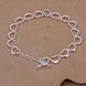 Wholesale Romantic Silver Heart Bracelet TGSPB117