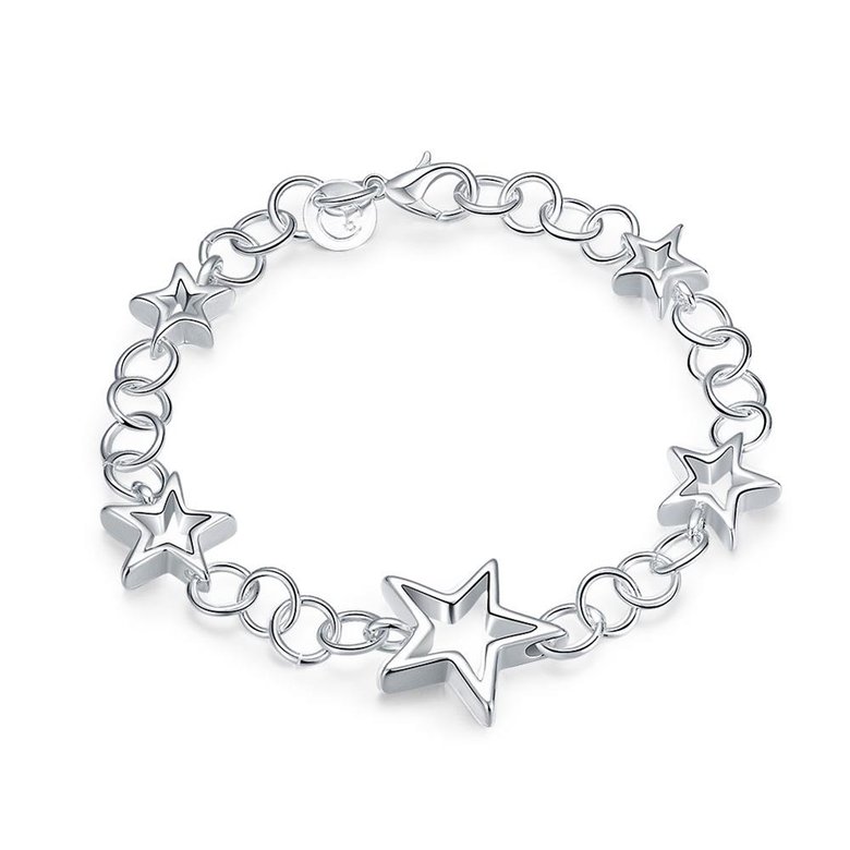 Wholesale Romantic Silver Star Bracelet TGSPB127