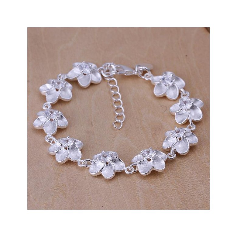 Wholesale Trendy Silver Plant Bracelet TGSPB128