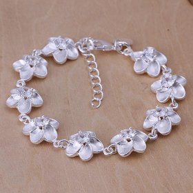 Wholesale Trendy Silver Plant Bracelet TGSPB128