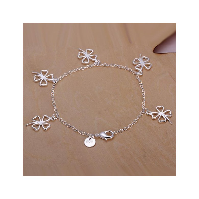 Wholesale Classic Silver Plant Bracelet TGSPB133