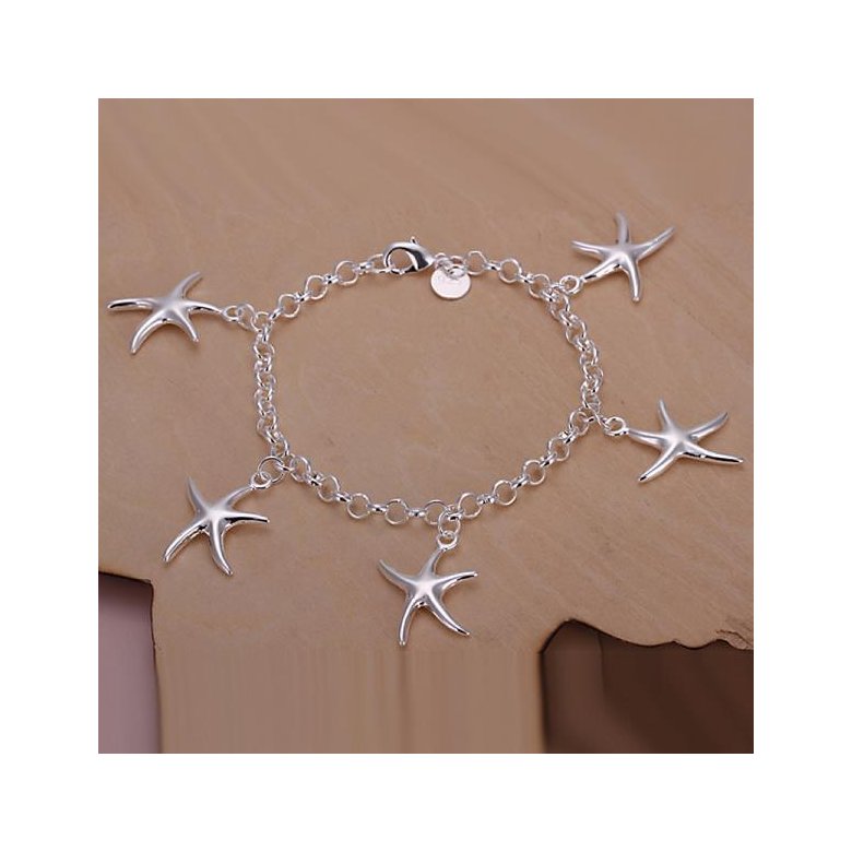 Wholesale Classic Silver Star Bracelet TGSPB136