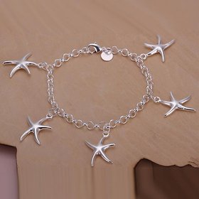 Wholesale Classic Silver Star Bracelet TGSPB136