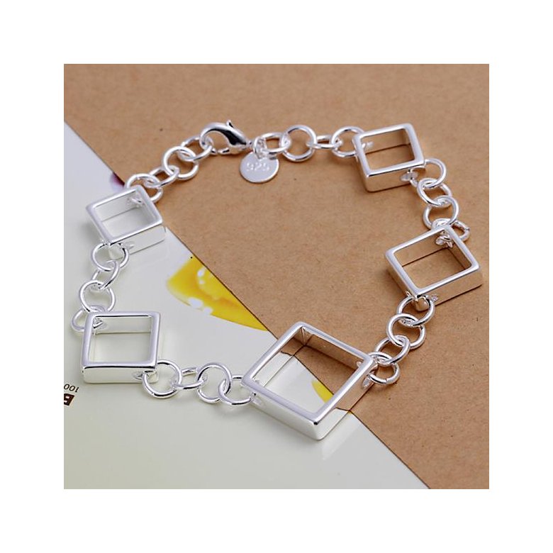 Wholesale Romantic Silver Geometric Bracelet TGSPB143
