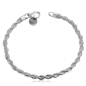 Wholesale Romantic Silver Round Bracelet TGSPB146