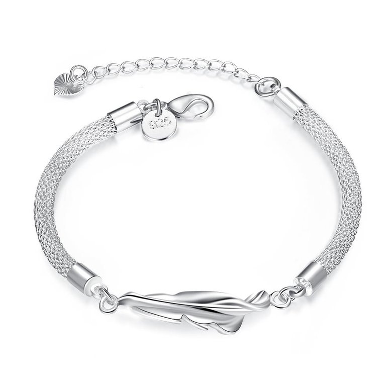 Wholesale Classic Silver Plant Bracelet TGSPB154