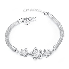 Wholesale Classic Silver Plant Bracelet TGSPB155