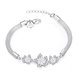 Wholesale Classic Silver Plant Bracelet TGSPB155