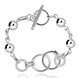 Wholesale Romantic Circular chain Silver Bracelet TGSPB008