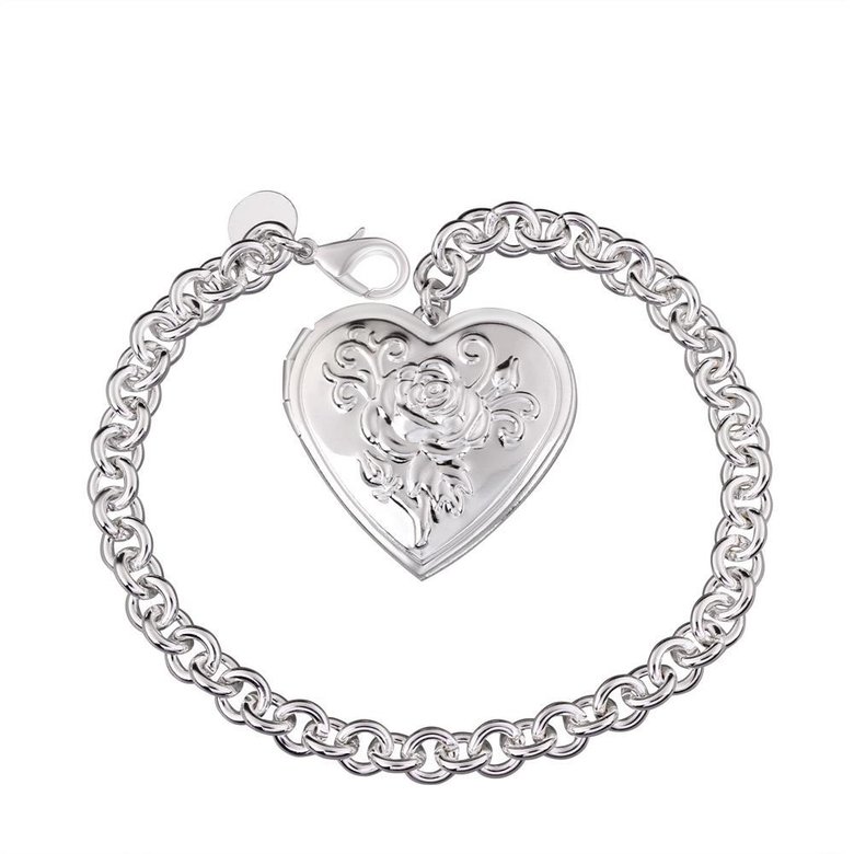 Wholesale Classic Silver Heart Bracelet TGSPB166