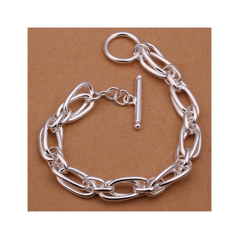 Wholesale Romantic Silver Geometric Bracelet TGSPB209