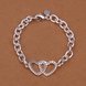 Wholesale Romantic Silver Heart Bracelet TGSPB215