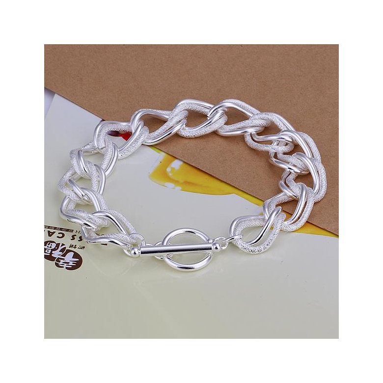 Wholesale Classic Silver Round Bracelet TGSPB240