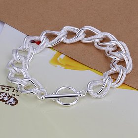 Wholesale Classic Silver Round Bracelet TGSPB240