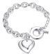 Wholesale Classic Silver Heart Bracelet TGSPB246