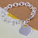 Wholesale Romantic Silver Heart Bracelet TGSPB264