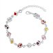 Wholesale Romantic Colorful Stones Silver Bracelet TGSPB014