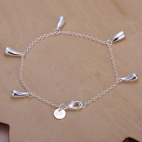 Wholesale Romantic Silver Water Drop Bracelet TGSPB317