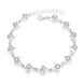 Wholesale Romantic Silver Plant CZ Bracelet TGSPB326