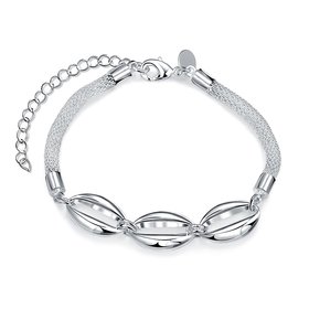 Wholesale Romantic Silver Round Bracelet TGSPB331