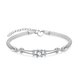 Wholesale Romantic Silver Geometric CZ Bracelet TGSPB335