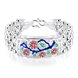 Wholesale Vintage Engraving Flower Silver Bracelet TGSPB018