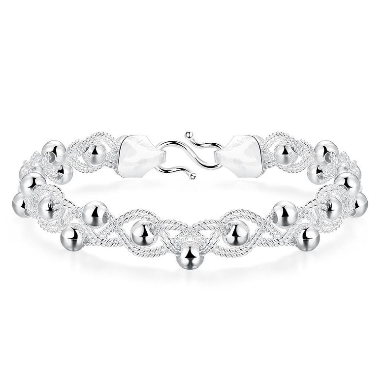 Wholesale Romantic Silver Round Bracelet TGSPB348