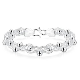 Wholesale Romantic Silver Round Bracelet TGSPB348