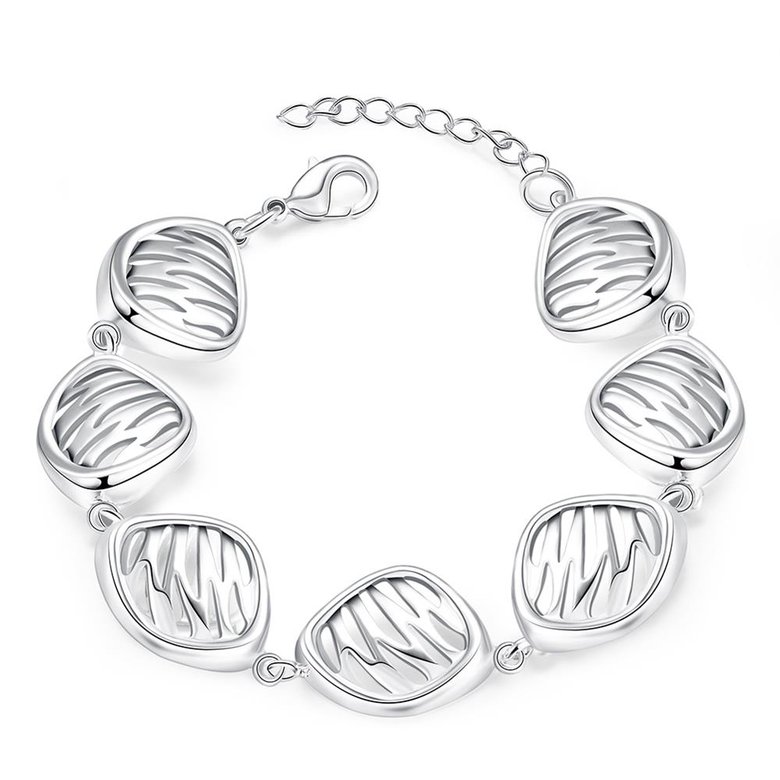 Wholesale Classic Silver Geometric Bracelet TGSPB411