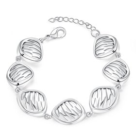 Wholesale Classic Silver Geometric Bracelet TGSPB411