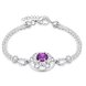 Wholesale Classic Silver Round CZ Bracelet TGSPB029