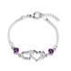 Wholesale Trendy Silver Heart CZ Bracelet TGSPB090