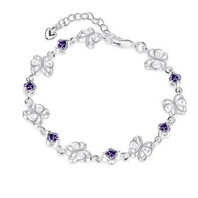 Wholesale Romantic Silver Animal CZ Bracelet TGSPB395