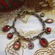 Wholesale Women Cuff Bracelets Imitation ruby Bohemian Bangles Vintage Red Color Ethnic Costume Jewelry VGB001