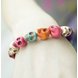 Wholesale Colorful Skull Stone Beads  Snap Buttons Bracelet Kids Girls Boys Halloween Jewelry VGB003