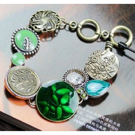 Wholesale Vintage wholesale jewelry from China flower pendant necklace bracelet femme luxury brand jewelry sets for women gift  VGB004