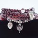 Wholesale Trendy Natural Garnet Wine Red Bracelets Women Female Jewelry fox Crystal Charm Bracelet Gift for Girls VGB020