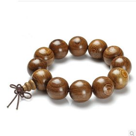 Wholesale Buddhist Wooden Bracelets ,Natural Green Sandalwood Bead Bracelet,Prayer Big Bead Mala Bracelet Women Men Jewelry VGB023