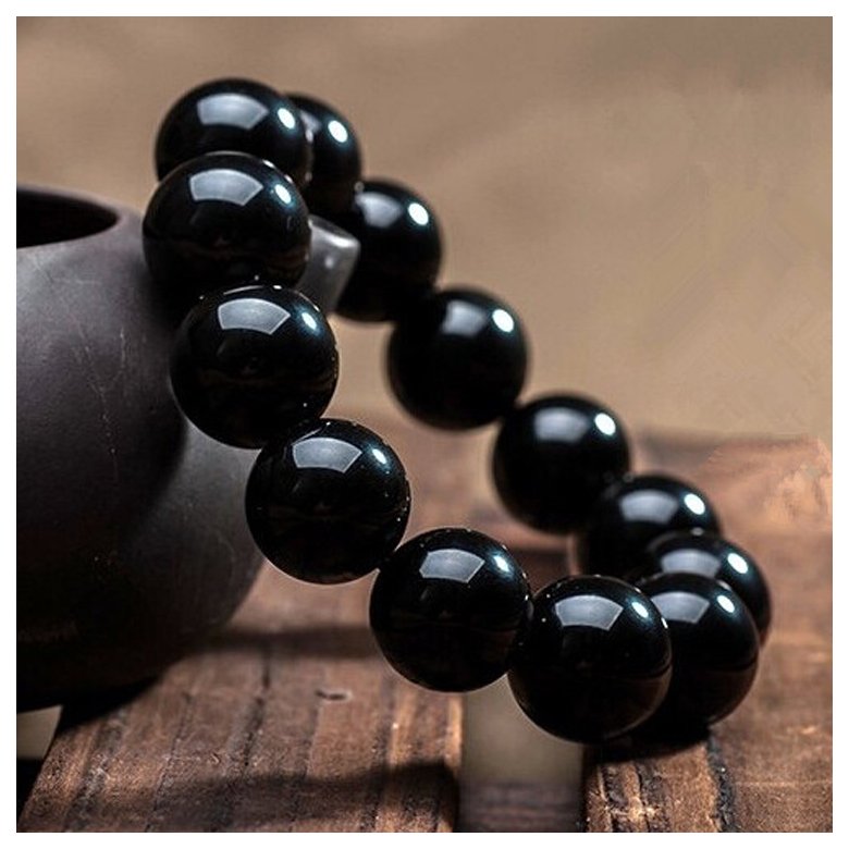 Wholesale Simple Fashion  Obsidian Beaded Bracelets For Women Men Natural Stone Bracelets Friend Gift  VGB027