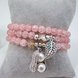 Wholesale Fashion Natural colourful Pink Powder Gem Beads peanut Bracelet Women Bracelets Elastic Bangles Jewelry Yoga Lover Girl VGB034