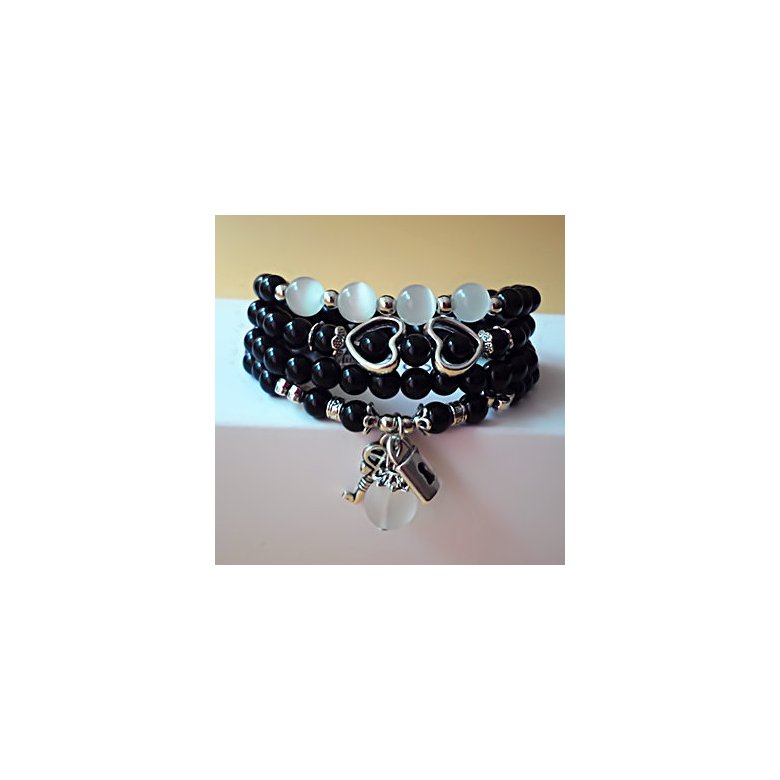 Wholesale Natural Jewelry Black fashion tourmaline stones loose beads The key locks bracelet be fit for Glamour rmen and women amulet VGB037