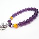 Wholesale 2020 Lucky Cat Stone Beads Bracelet Bangles Simple Sweet Amethyst Bracelets for Women Girls Birthday Gift Charm Jewelry VGB043