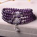 Wholesale Natural Stone Agate Amethyst Beaded Bracelet  Charm Yoga Bracelet Handmade Jewelry Lucky Gift VGB054